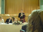 Gerry giving his speech.